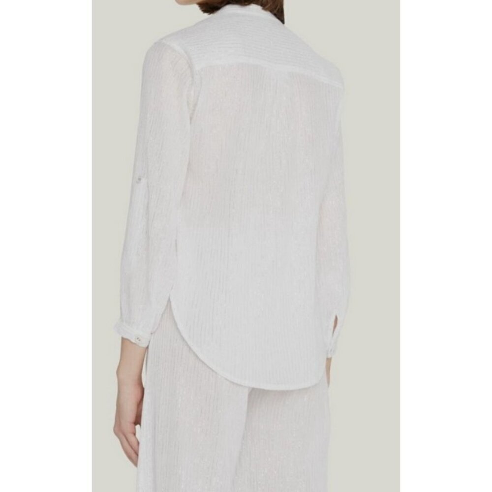 Suzie Kondi Koubi Button Blouse Solid Gauze ~ Natural Large L Nwt — image 5 of 8